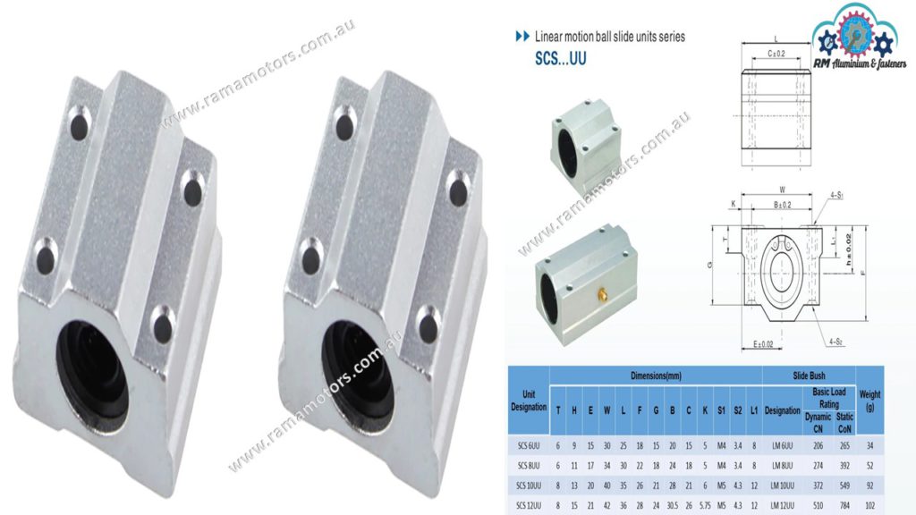 Precision Sliding Mechanism SCS25UU Linear Slide Bearing - 25mm Inner Diameter Aluminum Alloy Slider Block 25mm Linear Slide - View #3